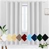 HUAXIQUE Tenda Oscurante da Interno Bianco Isolante Freddo 1 Pezzi con Anelli Impermeabile Tenda Termica Isolante Caldo per Cameretta Casa Interni Finestra 120x170cm