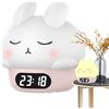 Jingmiger Sveglia per bambini Coniglio, Sveglia con luce notturna a forma di coniglietto,Sveglia digitale Coniglio | Lampade touch ricaricabili, sveglia digitale a forma di coniglio, luce notturna in silicone a