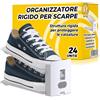 The Inventions Emporium Organizer Scarpe Salvaspazio Regolabile per Armadio Raddoppia la Capacità della Scarpiera Facilmente Set da 24 Pezzi Colore Bianco