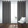 HOME ZEN HOUSEHOLD LINEN Tenda da interno CHECKS 140x280cm con occhielli 1 pannello oscurante, termica, jacquard, tinta unita per camera da letto tenda soggiorno (GRIGIO SCURO)