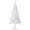 tectake® Albero di Natale Artificiale, Albero di Natale Bianco con Base in acciaio, Christmas Tree Aspetto Naturale, Facile da Pulire, Montaggio Rapido - Bianco - 150 cm / 310 Rami Folti