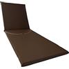 Il Tuo Artigiano Design Cuscino per Lettino Prendisole Pieghevole in Cotone - Semi-idrorepellente e Anti-macchia - Materassino artigianale made in Italy (Marrone)