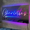 ALICESER Specchio luminoso LED con nome personalizzato, multicolore Decorazione per Natale, matrimonio, camera da letto, compleanno, regalo