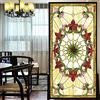 LXDWEI Pellicola per finestre privacy stile chiesa europea vetro colorato senza colla adesione statica adesivi decorativi smerigliati per finestre 80x100cm(31,49x39,4)(L x L)