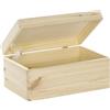 LAUBLUST scatola in legno con coperchio - 30x20x14cm, naturale, FSC® - scatola multiuso senza maniglie - scatola portaoggetti | Scatola dei ricordi | Confezione regalo e artigianato