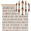PALUPLUS Tenda a Perline Antimosche, frange con perline in PVC, misura 120x230 cm, tenda per porte e finestre, moschiera a pannello, catenelle a caduta, zanzariera per insetti -2594 (Beige)