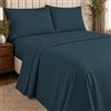 NARCISO - Set Lenzuola 1 Piazza e Mezza 3 Pezzi Tinta Unita Embossed, Completo Lenzuola Una Piazza e Mezza in Microfibra Traspirante ed Anallergica, Biancheria da Letto Made in Italy (Ottanio)