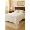 Corredocasa Copriletto Piquet Puro Cotone 100% Qualità Extra Primaverile Estivo Made in Italy Coperta Copri Letto Adatto per Albergo B&B, Hotel e Casa (Bianco, Una piazza e mezzo 220x280)
