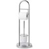 generico Set Porta Carta Igienica e Scopino WC - 20x65 cm Piantana da BAGNO Portarotolo e Scopino in Acciaio Inox - Porta Rotolo Carta Igienica Da Terra con Design Salvaspazio -Teddy