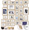 bomoe Set di 30 Cornici per foto Emotion 10x 10x15 cm, 15x 13x18 cm, 5x 20x30 cm - Per foto in diverse dimensioni - Cornice foto multipla per Collage - Quercia - cornici in legno da parete