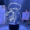KJsdaADSA 3D Night Light Japanese Anime Illusion Led Decor Lamp Led Light Cowboy Bebop Spike for Kids Bedroom Decor Brithday Gift Room Desk Lampada acrilica 3D-Telecomando