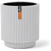 Capi Europe - Vaso cilindrico Groove Colours - 19x21 - Bianco - Apertura Ø19 - Maceta para interior y exterior - BGVWE314