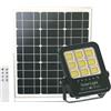 Generico UNIVERSO RY-100W-3C FARO LED FLOODLIGHT 1100 LUMEN IP65 TEMPERATURA COLORE SELEZIONABILE CCT 3IN1 3000K 4000K 6500K CON PANNELLO SOLARE E TELECOMANDO