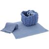 Casatessile Set Lavette Bagno con Cestino TALLIN Asciugamani Ospiti, Lavette Spugna Cotone per Viso Bidet, Bambini - Bluette