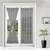 SK Studio Tende a Vetro per Porta Finestra 1 Pezzo Tende per Interni Voile Trasprarenti con Tasca per porta scorrevole/interna Grigio, 64x183cm