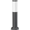 ledscom.de Luce da sentiero/bitta PORU per esterni, IP44, 39 cm, antracite, 1x E27 max. 40W