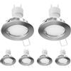 ledscom.de 6 faretti da incasso a soffitto FERE con cornice cromata opaca, attacco GU10, lampadina PAR16 a LED, 450 lm, luce bianca