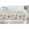 HOME ZEN HOUSEHOLD LINEN Tovaglia in Plastica Impermeabile con Retro Felpato, Frangia Decorativa, Fantasie Assortite Versatile per Tavoli di Cucina e Salotto, varie misure rettangolare e rotondo (DESIGN 6, 120 X 160 CM)