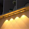 Cymwer Lampada da sottopensile LED con sensore di movimento 3 colori dimmerabile Wireless da incasso 4 perline Lampada dimmerabile Hill Light for armadio guardaroba