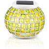 Redlution Lampada solare da tavolo RGB cambia colore LED lampada solare luce notturna a mosaico lampada solare impermeabile per giardino, patio, tavolo, camera (verde e giallo)