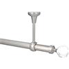 HDTL Kit Bastone per Tende in metallo 25mm Cromo Opaco Montaggio a Soffitto 180 cm Pelagia