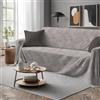 Tata Home Telo Arredatutto Copritutto Copridivano Copriletto Grandfoulard Telo Arredo in Cotone Made in Italy Fantasia Floreale (Flora Beige, Matrimoniale 260x300 cm)
