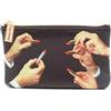 SELETTI ASTUCCIO LIPSTICK, TOILETPAPER NERO, S: L 15,5 x 9,5 cm