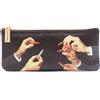 SELETTI ASTUCCIO LIPSTICK, TOILETPAPER NERO, M: L 21 x l 9 cm