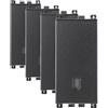Vimar 0R19005 Arké Deviatore 1P 16 AX 250 V~ illuminabile, tasto sostituibile, grigio. Max 200 W per lampade con alimentatore integrato (IEC 60669-1:2017) (Confezione da 4)
