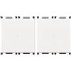 VIMAR 14100.2 Plana Interruttore 1P 10 AX 250 V~ assiale illuminabile, tasto sostituibile, bianco - 2 moduli. Max 100 W per lampade con alimentatore integrato (IEC 60669-1:2017) (Confezione da 2)