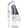 SCHÜTTE Sansibar 60085 - Pannello doccia in acciaio INOX, senza rubinetto, sistema doccia con doccia a pioggia, supporto da parete e doccetta, set completo per doccia