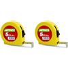 Metrica 38496 - Flessometro tascabile da 5 m con cassa in ABS, colore: Giallo (Confezione da 2)