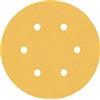Bosch Professional 5x Carte Abrasive Expert C470 con 6 Fori per Legno Duro, Vernice su Legno, Ø 150 mm, Grana 120, Accessorio Levigatrice Rotoorbitale