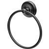 Gatco 5073MX Designer II - Anello portasciugamani da bagno, colore: nero opaco, montaggio a parete, 16,5 cm