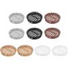 SENRISE 10 Pezzi di Copertura per Griglia di Ventilazione Tonda da 60mm, 5 Colori, Copertura per Griglia di Aerazione in Plastica con Fori a Maglia per Soffit, Ventilazione per Bagno, Cucina, Armadio