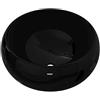 vidaXL Lavandino Tondo in Ceramica ad Incasso Nero Lavabo Lavello per Bagno