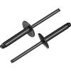 QUARKZMAN 100Pcs 3/16x1 Rivetti A Testa Con Flangia Larga, Rivetti Ciechi In Acciaio Al Carbonio Zincato Con Mandrino, Nero