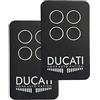 DUCATI HOME AUTOMATION DUCATI 6208 - 2 trasmettitori manuali rolling code a 4 tasti, telecomando 433,92 Mhz per portiere.