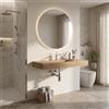 Kiamami Valentina - Lavabo Bagno Hpl Da 100Cm Rovere Miele Effetto Legno