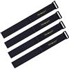 Wisdompro Fascette Cavi Nere 4 pezzi, Fascette Riutilizzabili 5 cm x 94 cm Ciascuno, Fascette Stringicavo per Organizzare Cavi, Legno, Biciclette, Corde, Tubi, Sacco a Pelo (37 Inch)