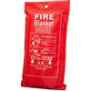 ZEEX Coperta antincendio in fibra di vetro a parete con custodia e maniglie ignifughe - 1m* 1m It 1869: 1997 Coperta di sicurezza antincendio approvata standard per cucina, camino e grill