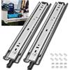 HLC Guide Per Cassetti Con Serratura，550mm Guide Cassetti Pesanti,Portante 66 kg， Sfere Di Metallo Guide Per Cassetti Estrazione Totale 1 Paio （2 pezzi）