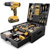 Sundpey Cassetta Attrezzi Completa 267 Pezzi con Trapano Avvitatore Batteria 21V, 2.0Ah e Caricatore, Kit Attrezzi con Cassetti Estraibili, Set Attrezzi da Lavoro per Bricolage Casa e Montaggio Mobili