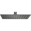 Balneo Soffione Doccia Fisso in Gun Metal - Soffione Doccia Grande in Acciaio Inossidabile AISI 304 - Getto a Pioggia Rilassante e Uniforme - 250x250 mm - 7 Colori Disponibili - CASCADE Modello 2