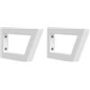 vidaXL Reggimensole per Lavabo 2 pz Bianche Trapezio in Acciaio