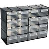 Art Plast 802 - Cassettiera, 16 cassetti trasparenti con portaetichetta, 221 x 85 x 156 mm