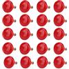 JAPCHET 20 pomelli in ceramica rossa, 3,2 x 2,4 cm, in ceramica rossa, con 20 viti, pomello rotondo in ceramica per cassetti