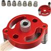 Generic Self-Centering Doweling Jig - Precision Drill Guide for Flawless Woodworking Joints 2/3/4/5/6/7/8/9/10mm, Handheld Jig Easy to Install, Cabinet Furniture Carpentry DIY Tool (Red)