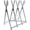 Wiltec Cavalletto taglialegna zincato pieghevole con 4 supporti dentellati e maniglie