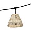 Lumisky Ghirlanda di luci collegabili per esterni con paralume in erba marina, stile bohémien, 7 lampadine a filamento portalampada E27 LED bianco caldo TESSA LIGHT 6m